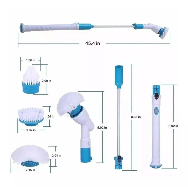 Esfregão Escova De Limpeza Vassoura Elétrica 300 Rotações por Minuto