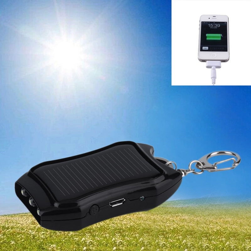 Brasil Feliz Chaveiro Carregador Portátil Power Bank Energia Solar Com Entrada USB