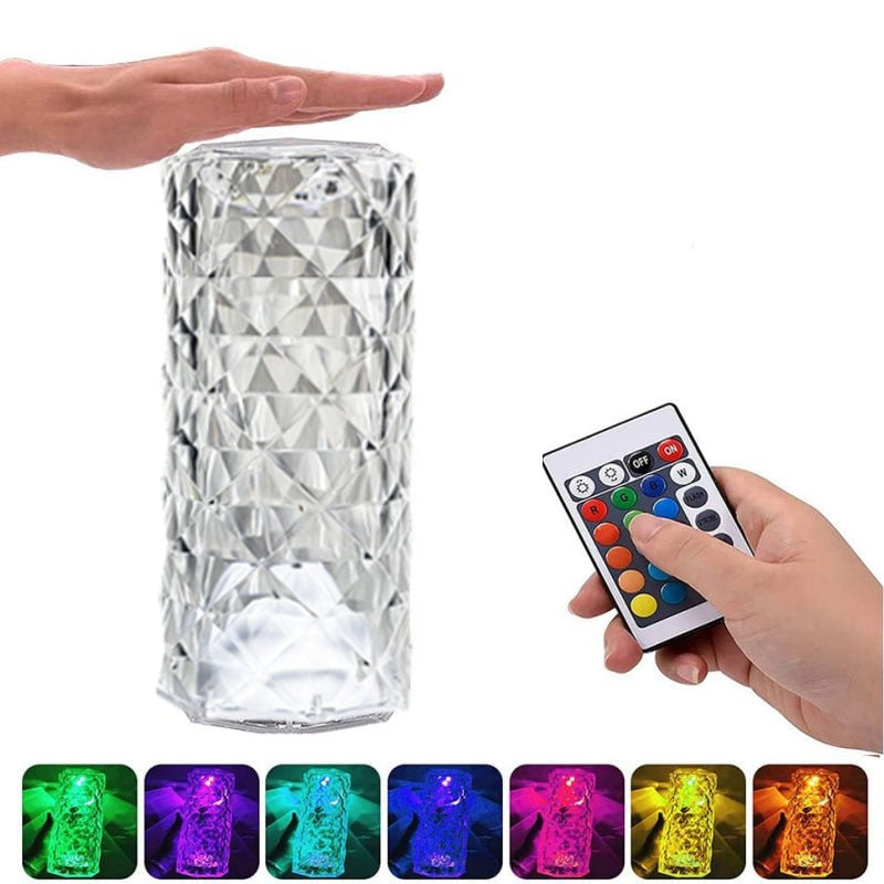 Luminária de Mesa em Cristal Night Light (16 Cores)