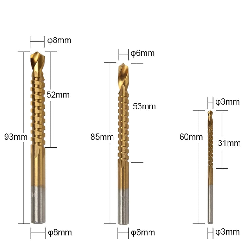 Kit de Brocas de Titânio - 6 Peças