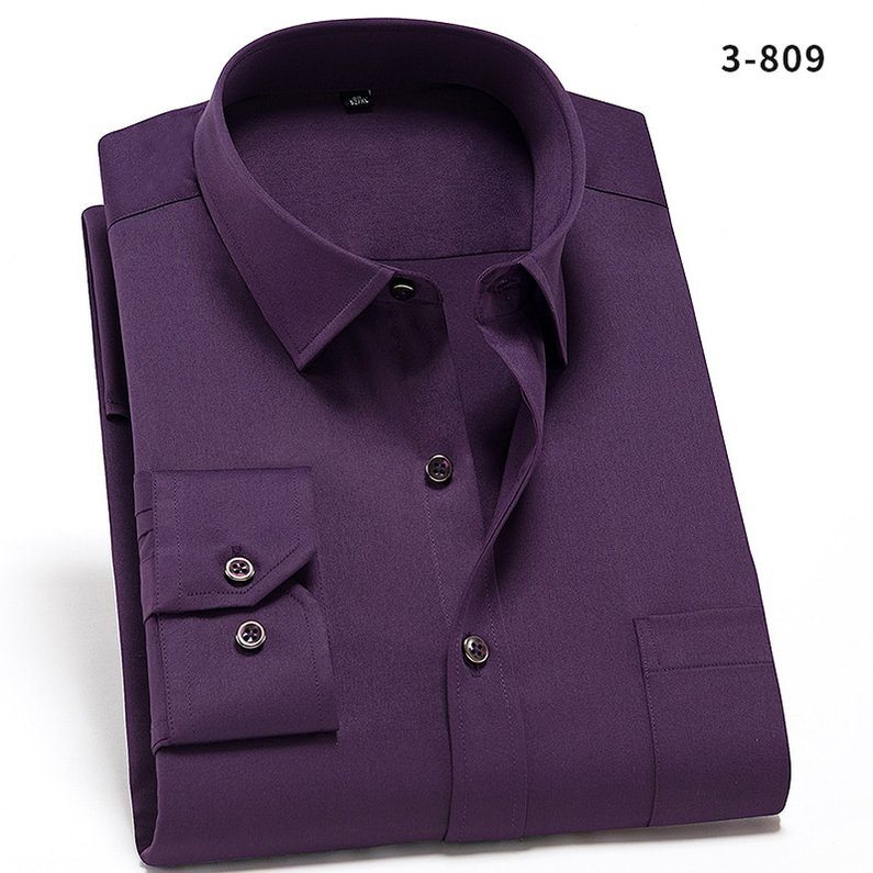 Camisa Anti-Estiramento™ | Conforto e Elegancia | Frete Grátis moda masculina 001 alestolojas Roxo PP 